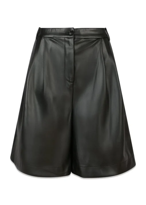 Dame Neo Noir Shorts>Nika Bermuda PU Shorts