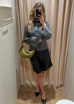 Dame Neo Noir Shorts>Nika Bermuda PU Shorts
