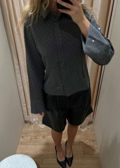 Dame Neo Noir Shorts>Nika Bermuda PU Shorts