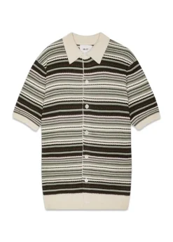 Nn. 07 Strik>Nolan Polo Cardigan 6686