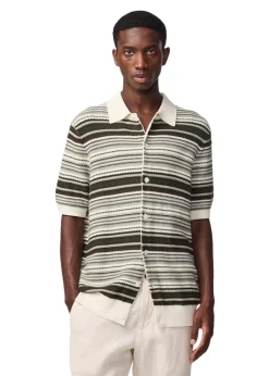 Nn. 07 Strik>Nolan Polo Cardigan 6686