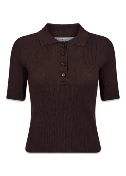 Dame HAUTE L’AMITIÉ Strik>Piccolo SS Polo Rib Knit
