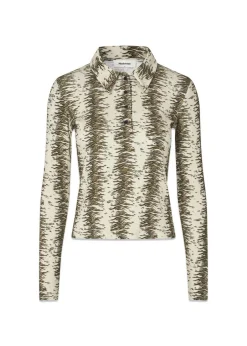 Dame Modström T-Shirts>Porsiamd print LS polo