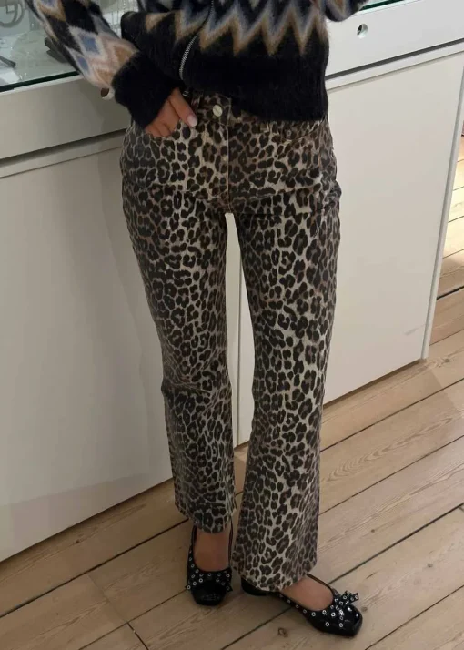 Dame Ganni Jeans>Print Denim Betzy Cropped