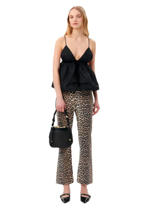 Dame Ganni Jeans>Print Denim Betzy Cropped
