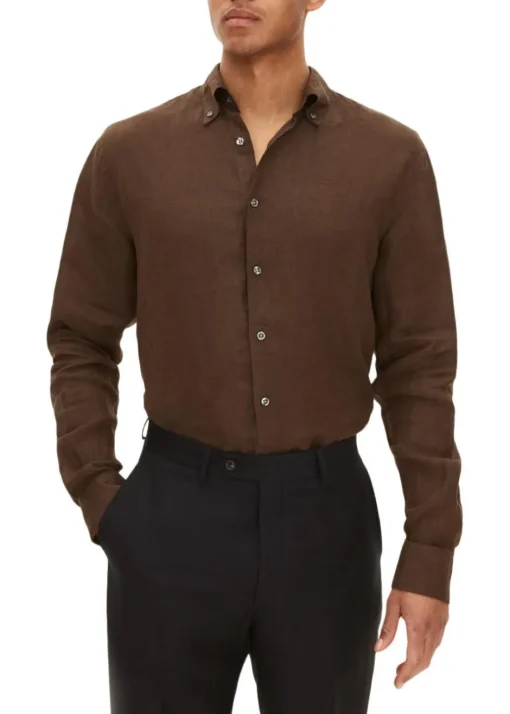 Oscar Jacobson Skjorter>Reg Fit BD Signature Linen