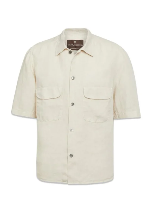 Oscar Jacobson Skjorter>Reg Fit Short Sleeve City Shirt
