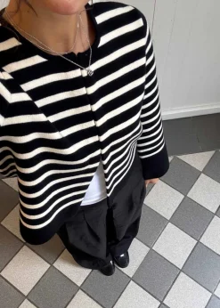 Dame ROUGE EDIT Strik>ROUEMMA LS SHORT CARDIGAN
