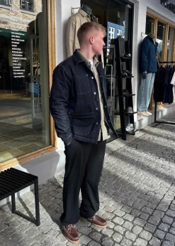 Forét Skjorter>ROWAN DENIM OVERSHIRT