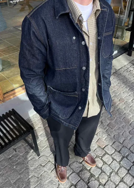 Forét Skjorter>ROWAN DENIM OVERSHIRT