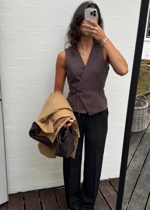 Dame Neo Noir Jakker>Samara Melange Waistcoat