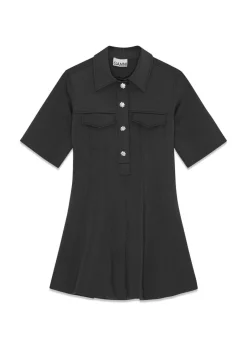 Dame Ganni Kjoler>Scuba Neoprene Fitted Mini Dress