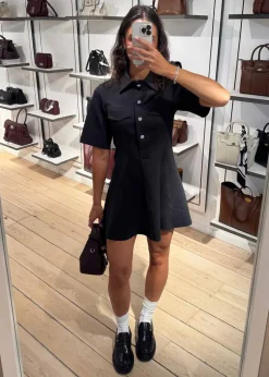 Dame Ganni Kjoler>Scuba Neoprene Fitted Mini Dress