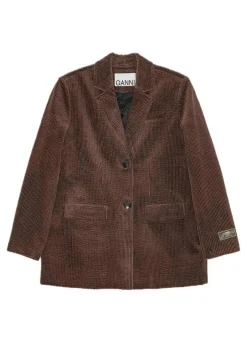 Dame Ganni Blazere>Seersucker Corduroy Blazer
