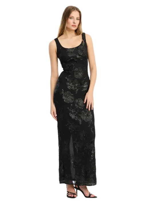 Dame Rotate Kjoler>SEQUINS FITTED MAXI DRESS