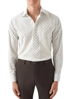 Eton Skjorter>Slim Drink Print Poplin Shirt