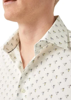 Eton Skjorter></noscript>Slim Drink Print Poplin Shirt