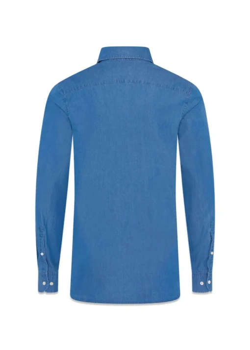 Oscar Jacobson Skjorter>Slim Fit Cut Away Denim Shirt