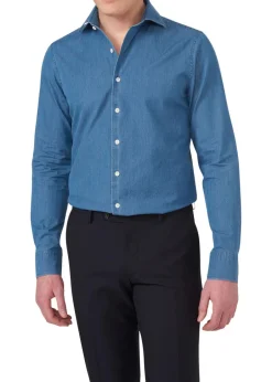 Oscar Jacobson Skjorter></noscript>Slim Fit Cut Away Denim Shirt
