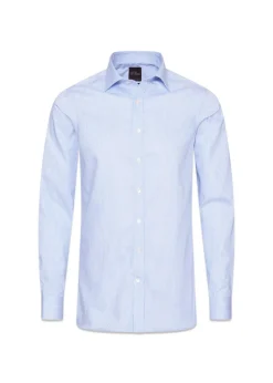 Oscar Jacobson Skjorter>Slim Fit Cut Away Non Iron Banker Stripe