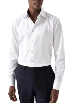 Eton Skjorter>Slim Floral Effect Signature Twill Shirt