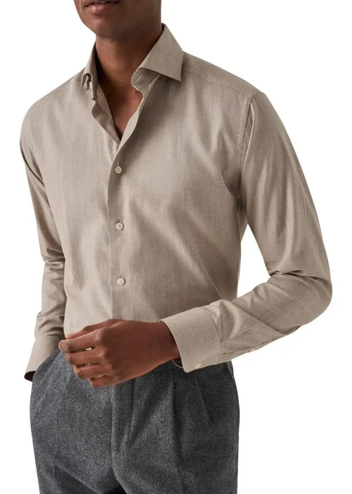 Eton Skjorter>Slim Wrinkle Free Flanel Shirt