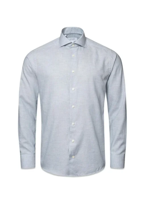 Eton Skjorter>Slim Wrinkle Free Flannel Shirt