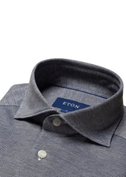 Eton Skjorter></noscript>Slim-Oxford Pique Shirt