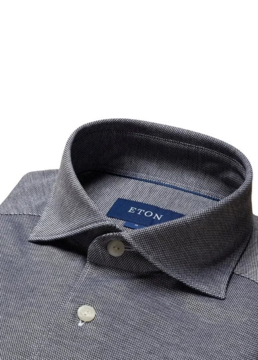 Eton Skjorter>Slim-Oxford Pique Shirt