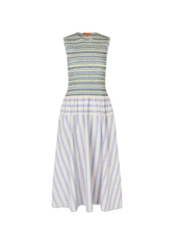 Dame Stine Goya Kjoler>SMOCKED GATHERED TANK DRESS