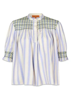 Dame Stine Goya T-Shirts>SMOCKED GATHERED TOP