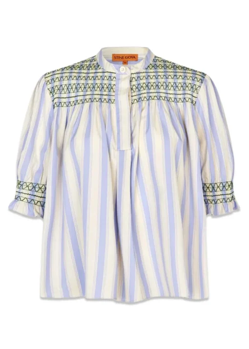 Dame Stine Goya T-Shirts>SMOCKED GATHERED TOP