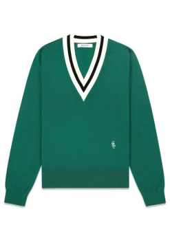 Dame Sporty & Rich Strik|Strik>SRC Minimalist V-Neck Sweater