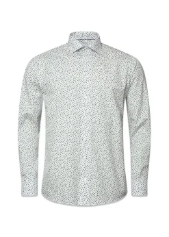 Eton Skjorter>Umbrella Print Poplin Slim Shirt