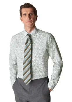 Eton Skjorter>Umbrella Print Poplin Slim Shirt