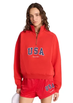 Sporty & Rich Sweatshirts></noscript>USA Quarter Zip