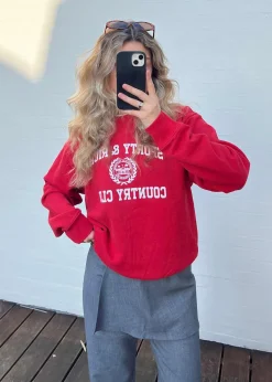 Sporty & Rich Sweatshirts></noscript>Varsity Crest Crewneck