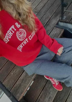 Sporty & Rich Sweatshirts></noscript>Varsity Crest Crewneck