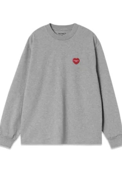 Dame Carhartt WIP T-Shirts>W L/S Heart Patch T-Shirt