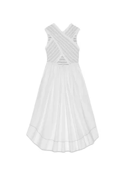 Dame Ganni Kjoler></noscript>Washed Stretch Cotton Smock Midi Straps Dress