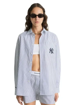 Sporty & Rich Skjorter>Yankees Serif Oversized Shirt