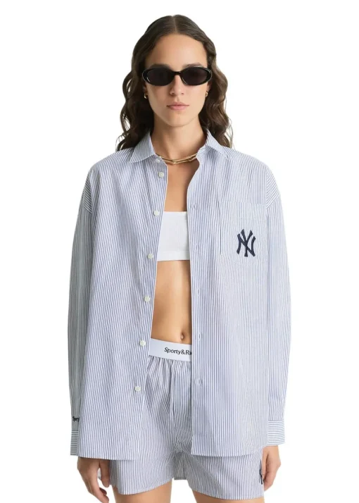 Sporty & Rich Skjorter>Yankees Serif Oversized Shirt